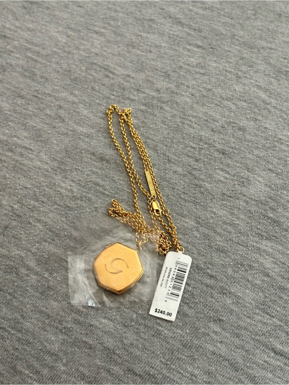 Kendra Scott Davie 18K Gold Vermeil Locket Pendant Necklace NWT